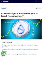 Sui Price Analysis: Can Bulls Hold $2.00 as Bearish Momentum Falls?