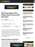 Bitcoin Price Analysis: BTC’s Recovery May Be a Trap as $51K Risk Lingers