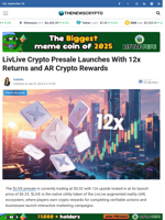LivLive Crypto Presale Launches With 12x Returns and AR Crypto Rewards - TheNewsCrypto