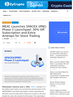 MEXC Launches SPACEX (PRE) Phase 2 Launchpad: 30% Off Subscription and Extra Airdrops for Stock Trading