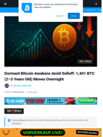 Dormant Bitcoin Awakens Amid Selloff: 1,401 BTC (2–3 Years Old) Moves Overnight | Bitcoinist.com