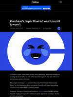 Coinbase’s Super Bowl ad was fun until it wasn’t