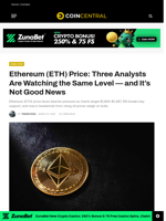 Ethereum (ETH) Price: Three Analysts Are Watching the Same Level — and It's Not Good News - CoinCentral