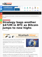 Strategy bags another $472M in BTC as Bitcoin jumps to new highs - The Crypto News Wire