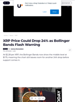 XRP Price Could Drop 24% as Bollinger Bands Flash Warning - U.Today