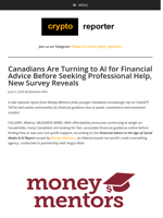Canadians Are Turning to AI for Financial Advice Before Seeking Professional Help, New Survey Reveals