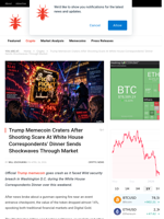 Trump Memecoin Craters After Shooting Scare At White House Correspondents' Dinner Sends Shockwaves Through Market