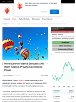 World Liberty Finance Executes $4M USD1 Airdrop, Proving Governance Power - NullTX