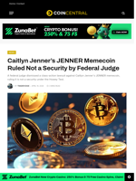 Caitlyn Jenner's JENNER Memecoin Ruled Not a Security by Federal Judge - CoinCentral