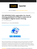 SIX MINING fully upgrades its cloud mining platform to lead a new era of intelligent digital asset mining