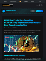 CRV Price Prediction: Targeting $1.10-$1.37 by September 2025 Despite Near-Term Consolidation - Blockchain.News