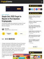 Google Sets 2029 Target to Migrate to Post-Quantum Cryptography