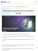 Best payment gateway for your business in 2026  - CoinJournal