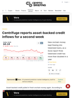 Centrifuge reports asset-backed credit inflows for a second week