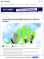 Top 3 RWA Altcoins to Watch in October - CFG, TRWA, LBM