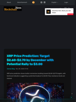 XRP Price Prediction: Target $2.60-$2.70 by December with Potential Rally to $3.00 - Blockchain.News