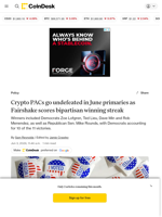 Crypto PACs go undefeated in June primaries as Fairshake scores bipartisan winning streak