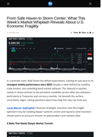 From Safe Haven to Storm Center: What This Week's Market Whiplash Reveals About U.S. Economic Fragility - Visionary Financial