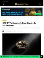 XRP ETFs Suddenly Roar Back—Is $1.70 Next? - CoinCentral