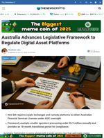 Australia Advances Legislative Framework to Regulate Digital Asset Platforms - TheNewsCrypto