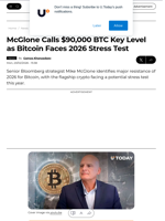 McGlone Calls $90,000 BTC Key Level as Bitcoin Faces 2026 Stress Test - U.Today