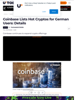 Coinbase Lists Hot Cryptos for German Users: Details