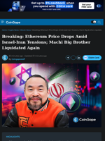 Ethereum Price Drops Amid Israel-Iran Tensions; Machi Big Brother Liquidated Again