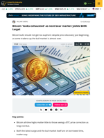 Bitcoin 'looks exhausted' as next bear market yields $69K target