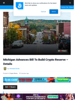 Michigan Advances Bill To Build Crypto Reserve - Details