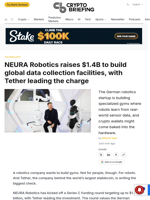 NEURA Robotics raises $1.4B to build global data collection facilities, with Tether leading the charge