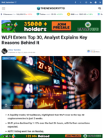 WLFI Enters Top 30, Analyst Explains Key Reasons Behind It - TheNewsCrypto