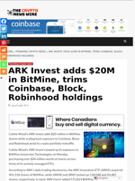 ARK Invest adds $20M in BitMine, trims Coinbase, Block, Robinhood holdings - The Crypto News Wire