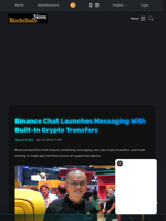 Binance Chat Launches Messaging With Built-In Crypto Transfers - Blockchain.News