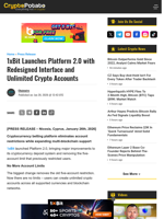 1xBit Launches Platform 2.0 with Redesigned Interface and Unlimited Crypto Accounts