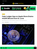 Fake Ledger App on Apple Store Drains $420K Bitcoin from G. Love