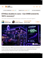 ETHGas doubles in June - Can GWEI extend its 100% recovery?  - AMBCrypto