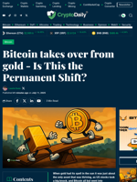 Bitcoin takes over from gold - Is This the Permanent Shift? - Crypto Daily