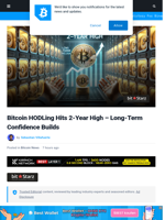 Bitcoin HODLing Hits 2-Year High – Long-Term Confidence Builds | Bitcoinist.com