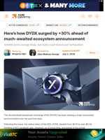 Here's how DYDX surged by +30% ahead of much-awaited ecosystem announcement  - AMBCrypto