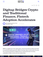 Digitap Bridges Crypto and Traditional Finance, Fintech Adoption Accelerates