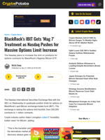 BlackRock's IBIT Gets ‘Mag 7’ Treatment as Nasdaq Pushes for Massive Options Limit Increase