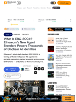 What Is ERC-8004? Ethereum’s New Agent Standard Powers Thousands of Onchain AI Identities – Learning - Insights Bitcoin News