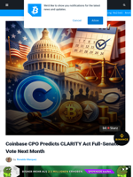 Coinbase CPO Predicts CLARITY Act Full-Senate Vote Next Month | Bitcoinist.com