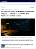 Pi Coin News Today: Pi Network Price Could Collapse As Holders In Search Of Next Moonshot Turn To Remtitix