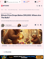 Bitcoin Price Drops Below $90,000: Where Are The Bulls? - 99Bitcoins