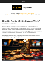How Do Crypto Mobile Casinos Work?