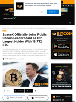SpaceX Joins Public Bitcoin Leaderboard With 18,712 BTC