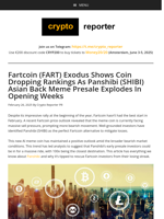 Fartcoin (FART) Exodus Shows Coin Dropping Rankings As Panshibi (SHIBI) Asian Back Meme Presale Explodes In Opening Weeks
