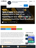 Next Crypto to Explode: BlockchainFX ($BFX) vs Hyperliquid and Avalanche as Investors Hunt the Next Breakout | Live Bitcoin News