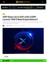 XRP Steps Up in DeFi with mXRP Launch: Will It Meet Expectations? - CoinCentral